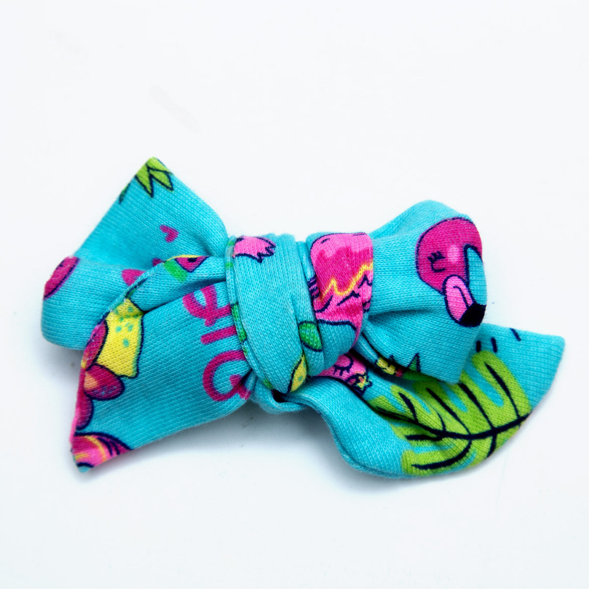 Flamingo Print Bow