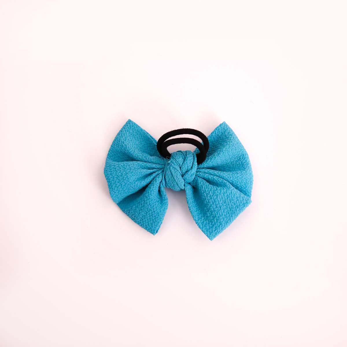 Blue Poofy Hair Tie Bow