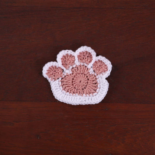 Pawprint Crochet Coaster Set