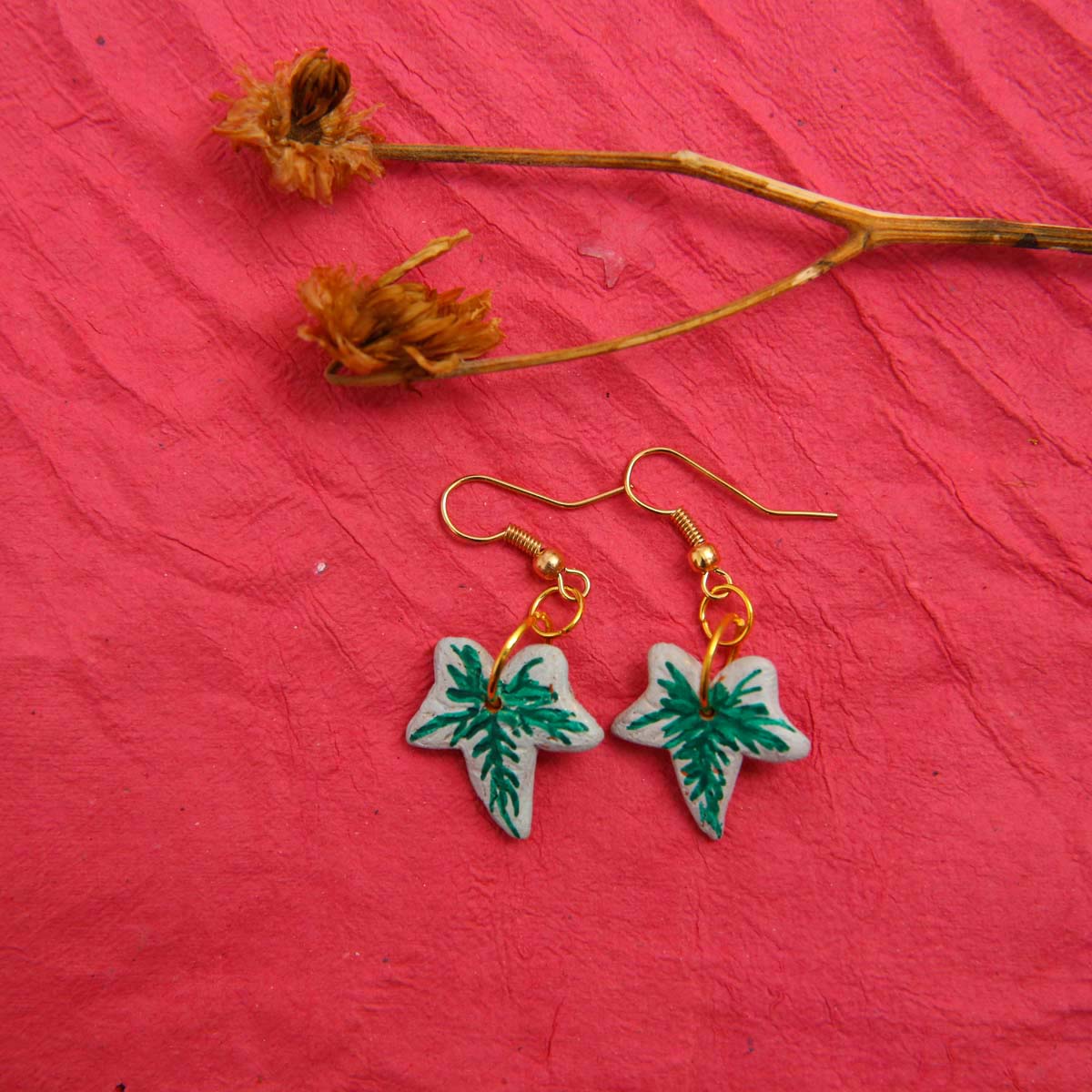 White Maple Terracotta Earrings