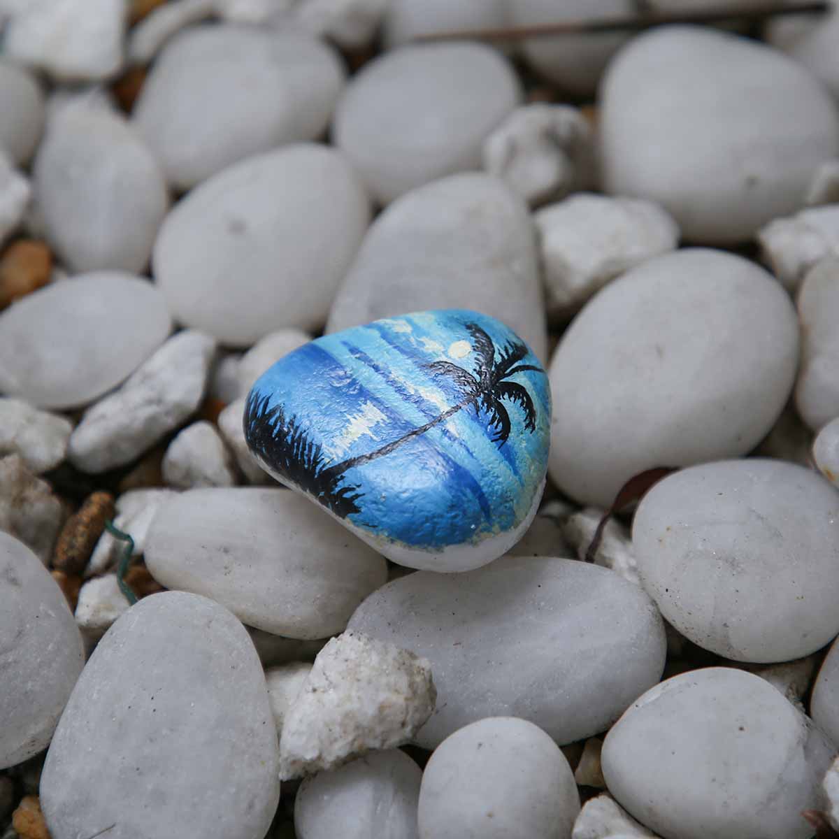 Azure Blue Seaside Stone