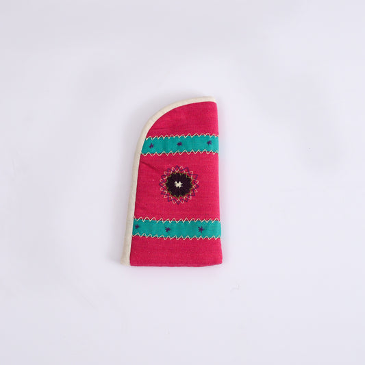 Pink Handloom Spectacle Case
