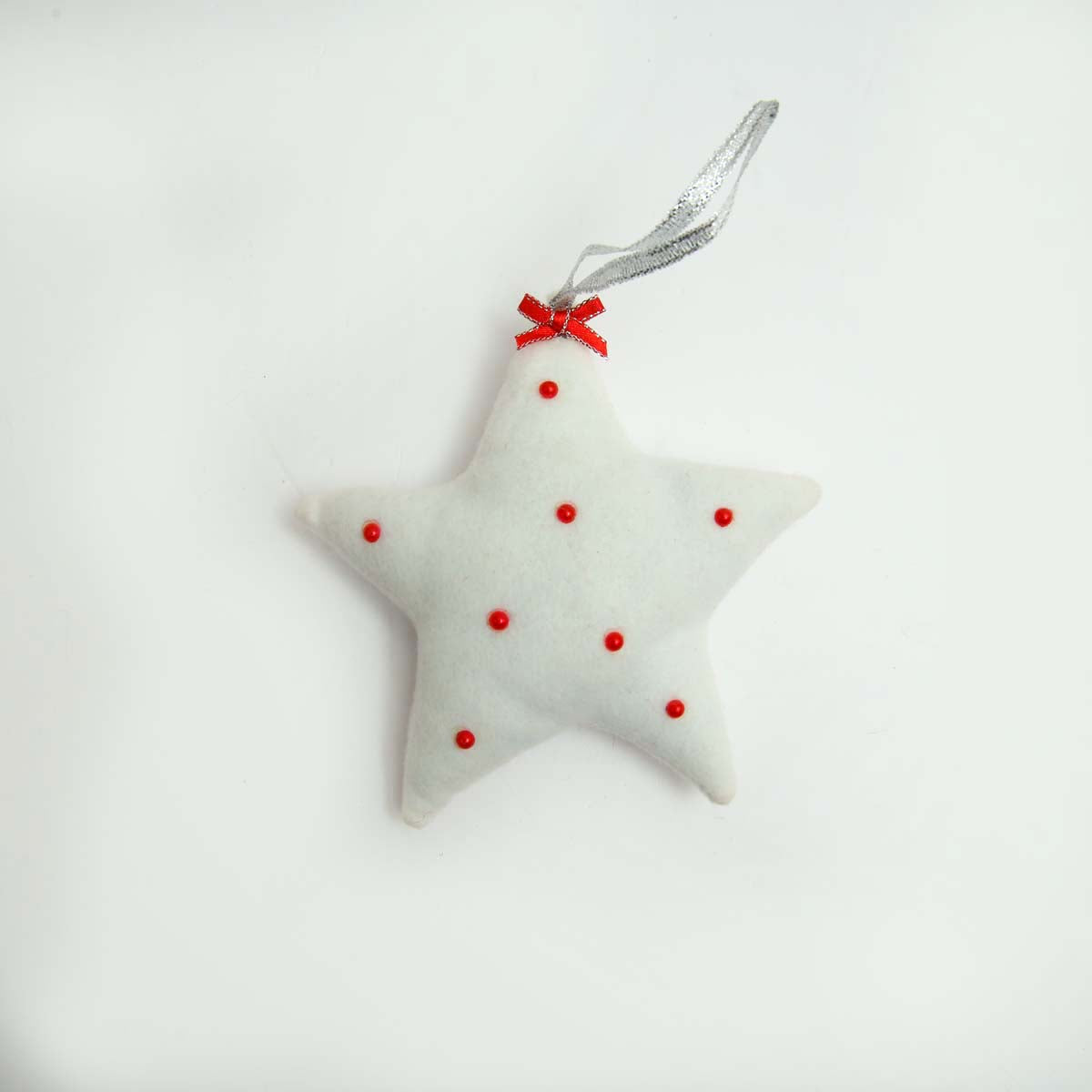 Snow White Felt Star Ornament