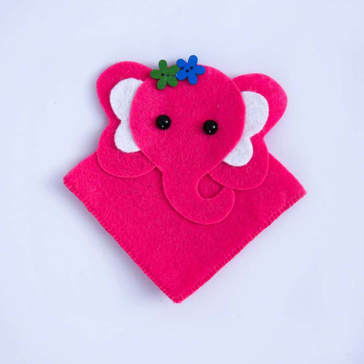 Pink Ellie Felt Bookmark