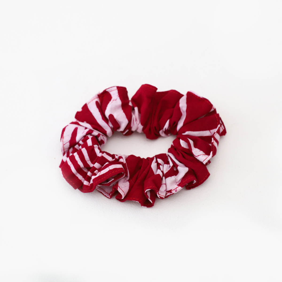 Retro Maroon Batik Scrunchie