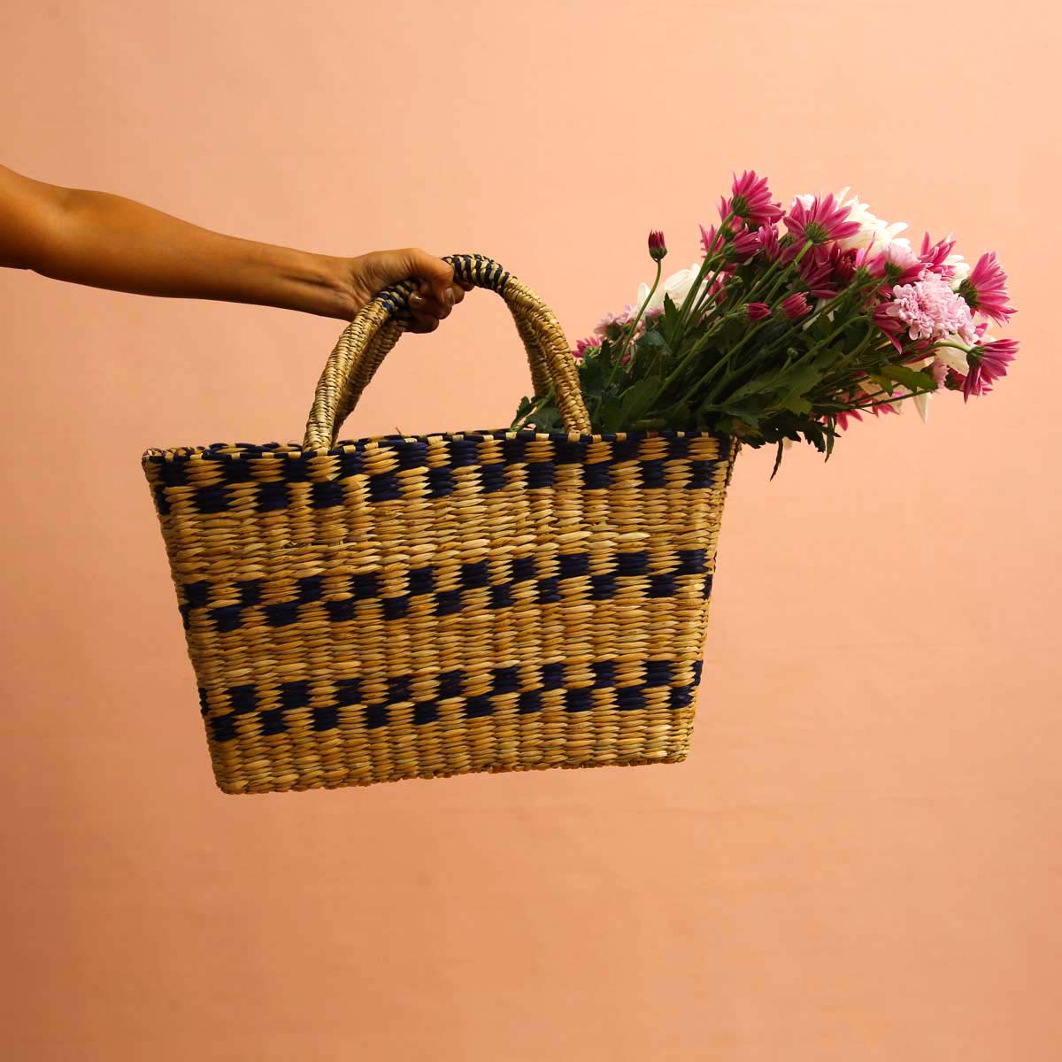 Blue Reed Shopper Bag