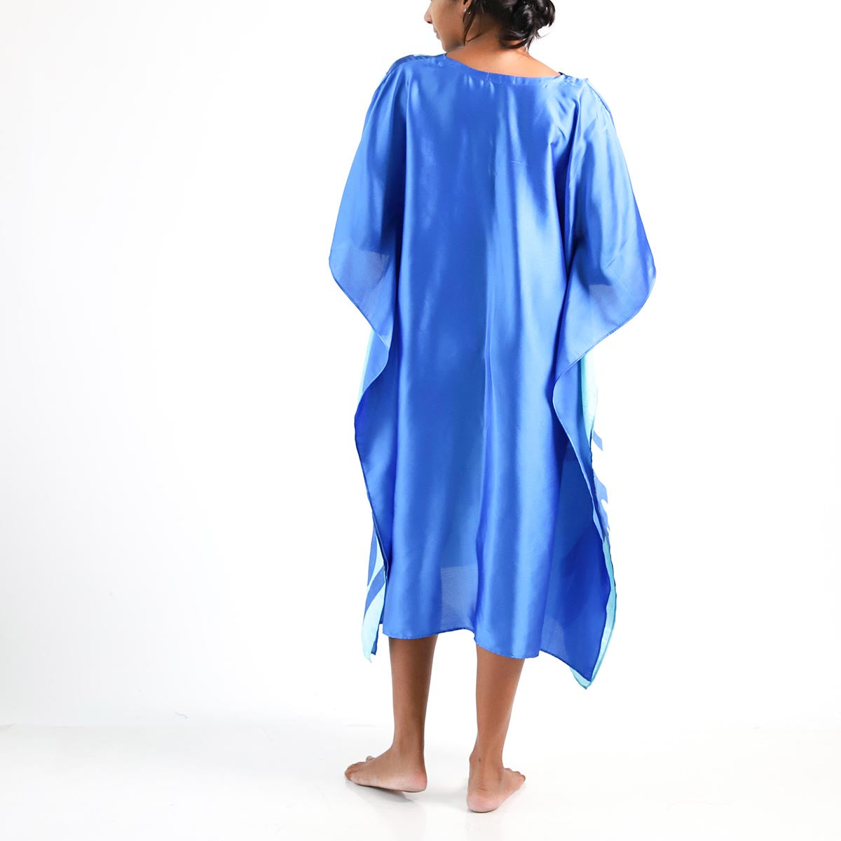 Ocean Waves Silk Batik Kaftan