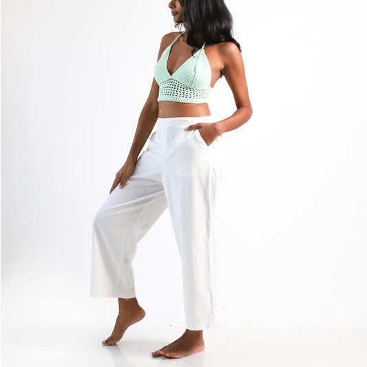 Aqua Crotchet Bralette Top