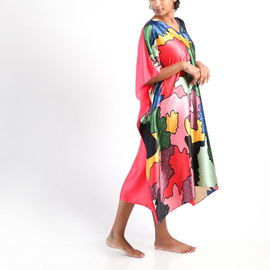 Picasso Silk Batik Kaftan