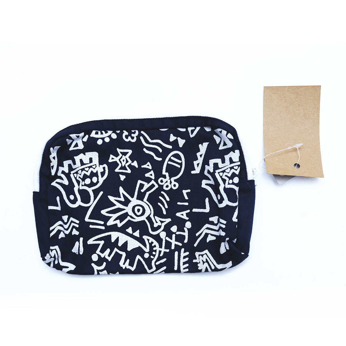 Navy Abstract Pencil Case