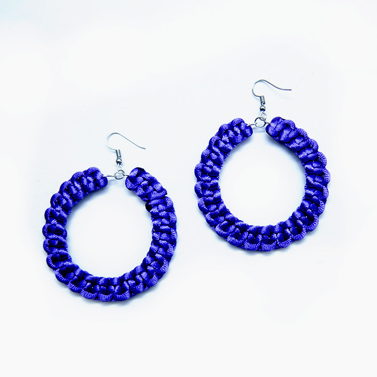 Blue Hoop Earrings