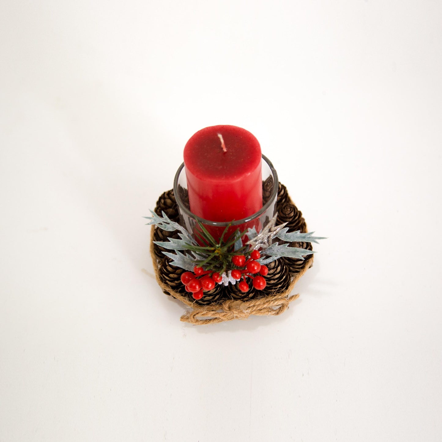 Pine Cone Christmas Candle Holder