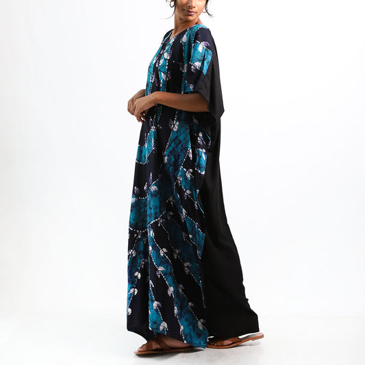 Azure Vines Batik Kaftan
