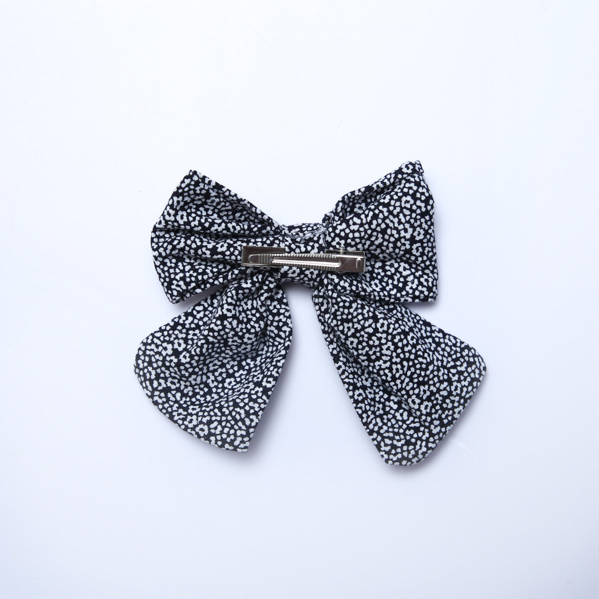 Black Floral Bow