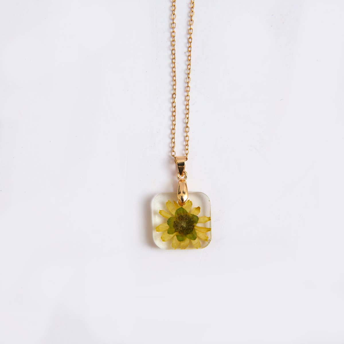 Sunflower Resin Necklace