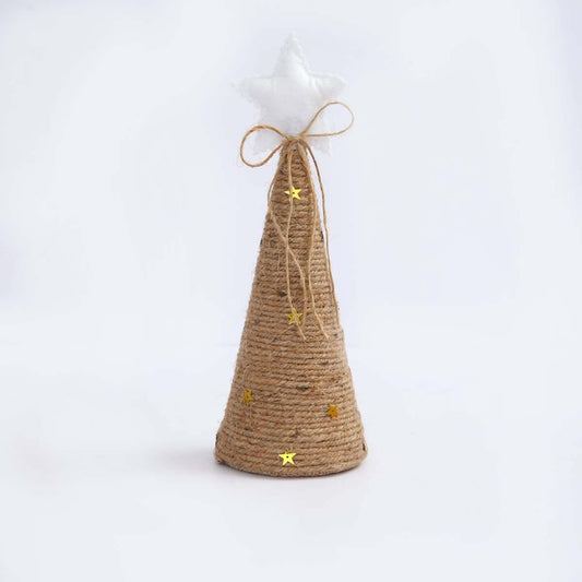 Mini Burlap Christmas Tree