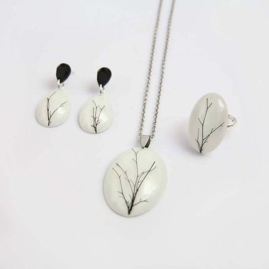 Wintry Resin Jewellery Set