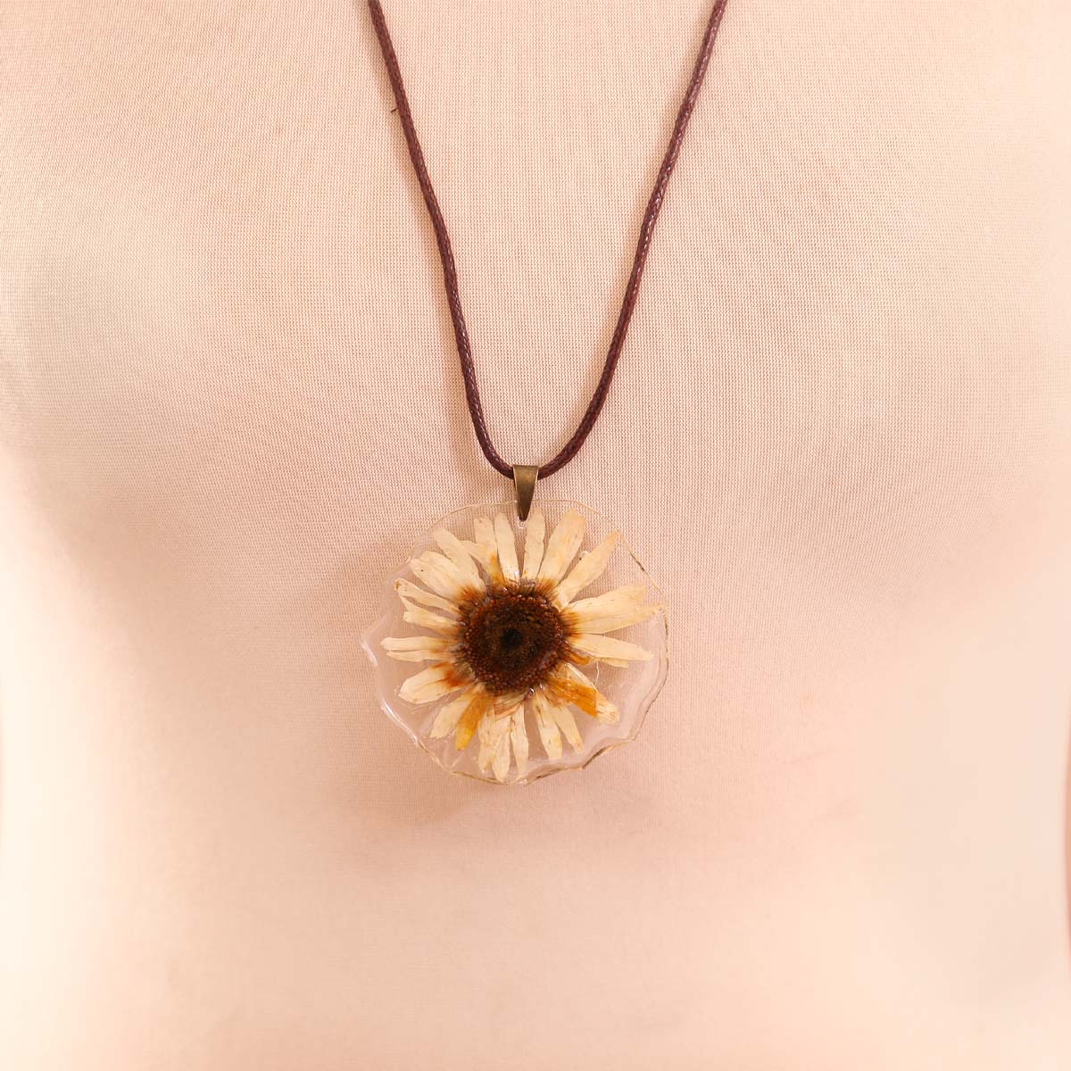 Dandelion Resin Necklace