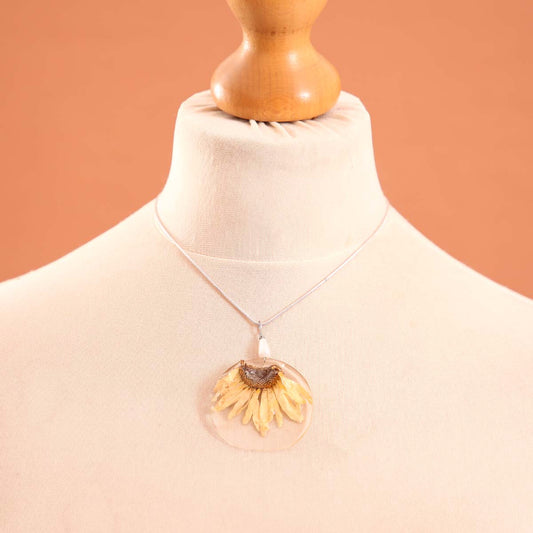 Dandelion Half Resin Necklace