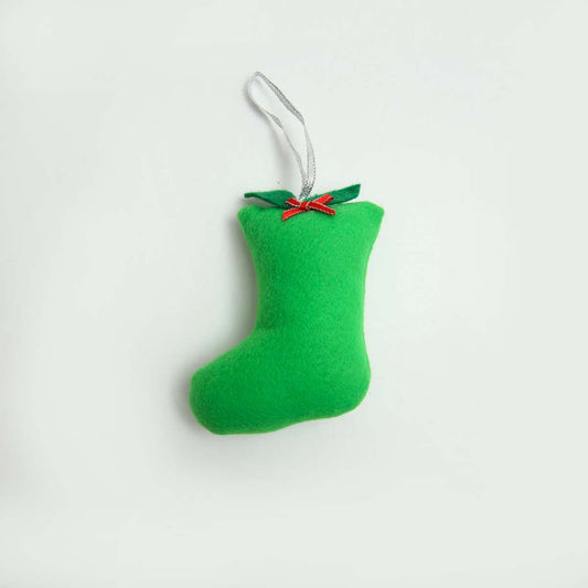 Grinch Green Felt Stocking Ornament