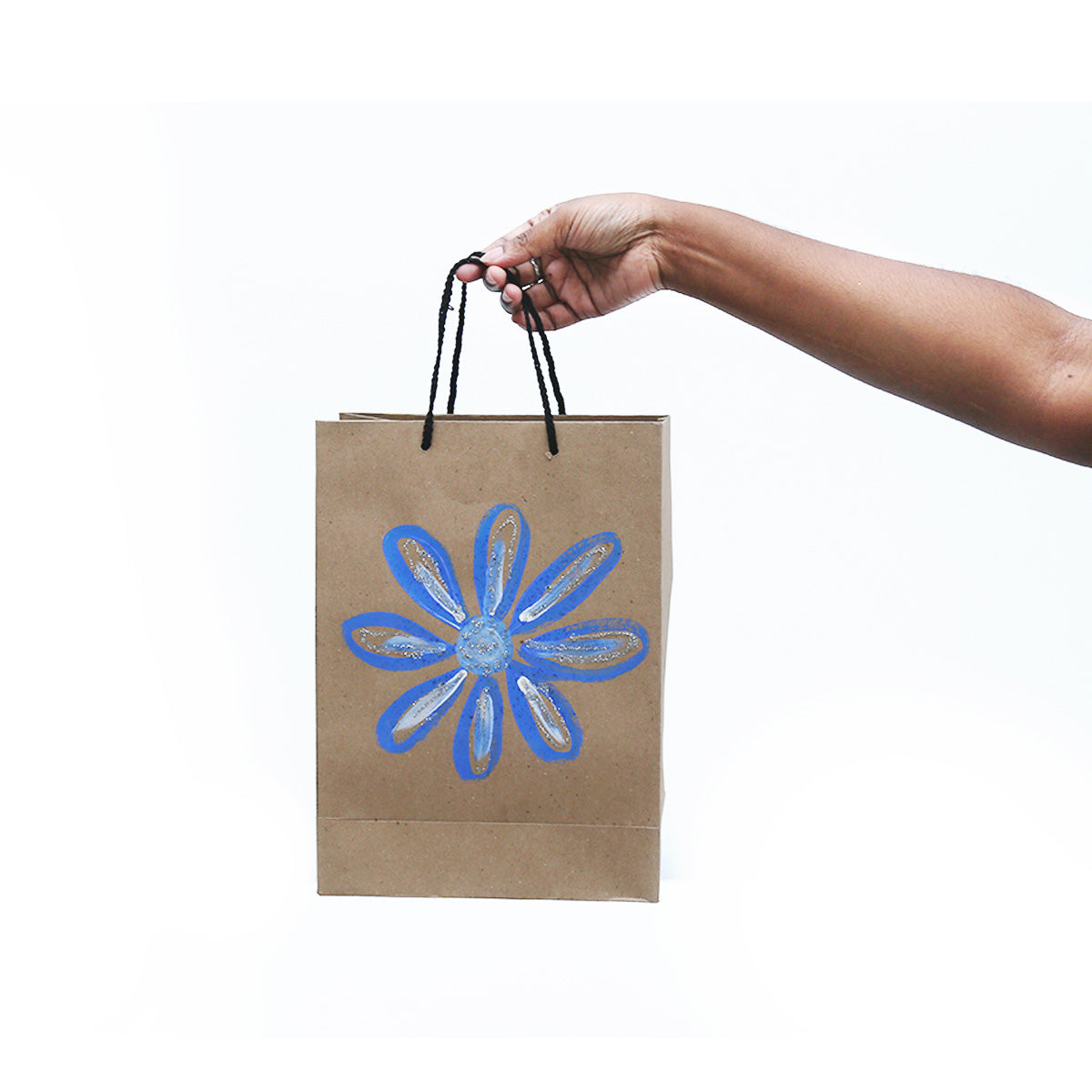 Blue Jasmine Hand Painted Gift Bag