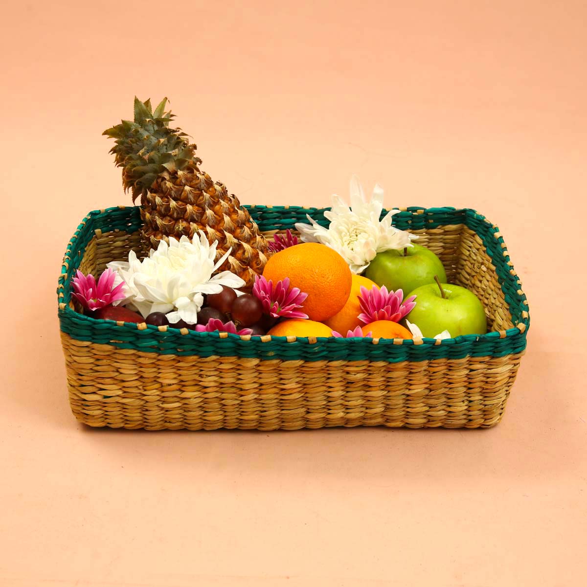 Turq Reed Fruit Basket