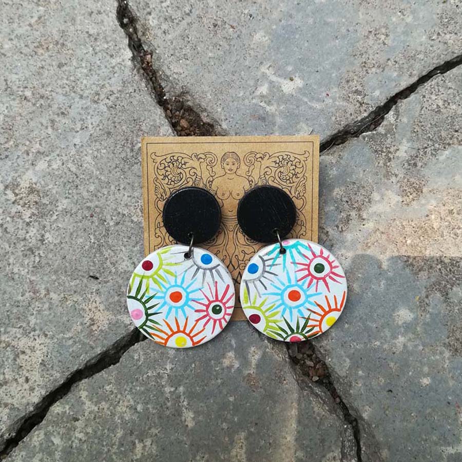 Thousand Suns Paper Earrings
