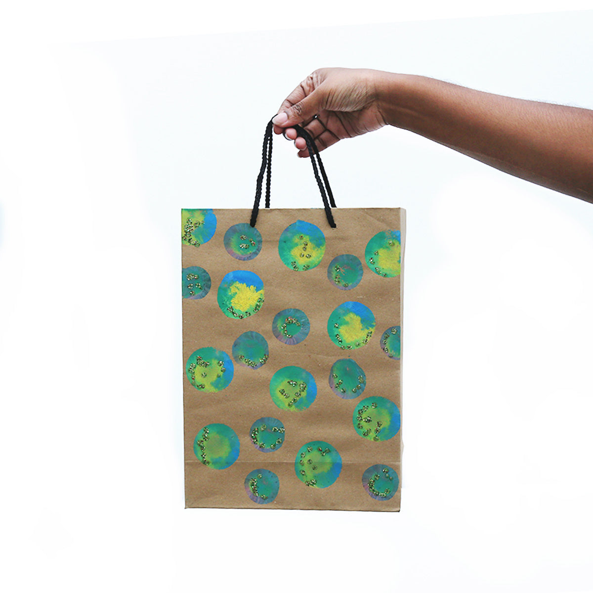 Polka-dotted Hand Painted Gift Bag
