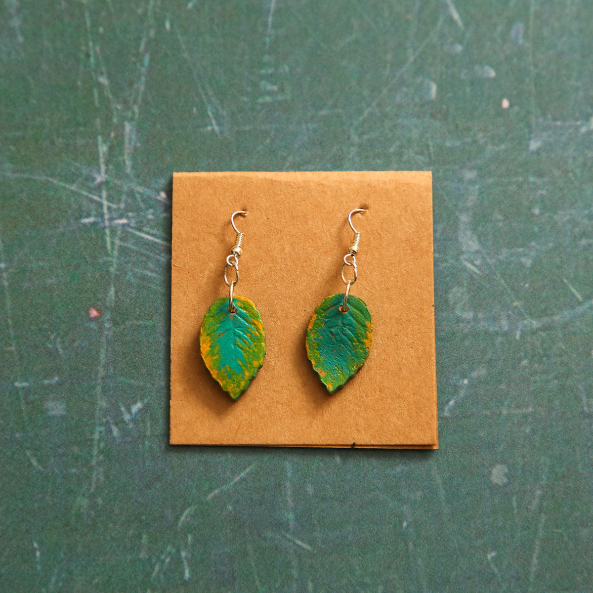 Turq Leaves Earrings