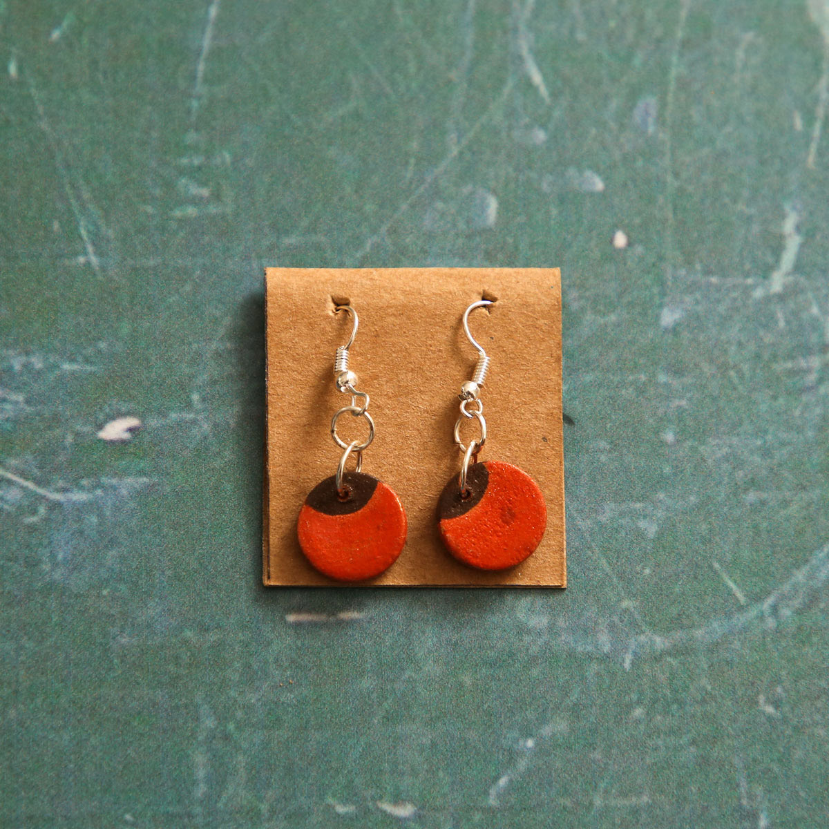 Orange Segment Earrings