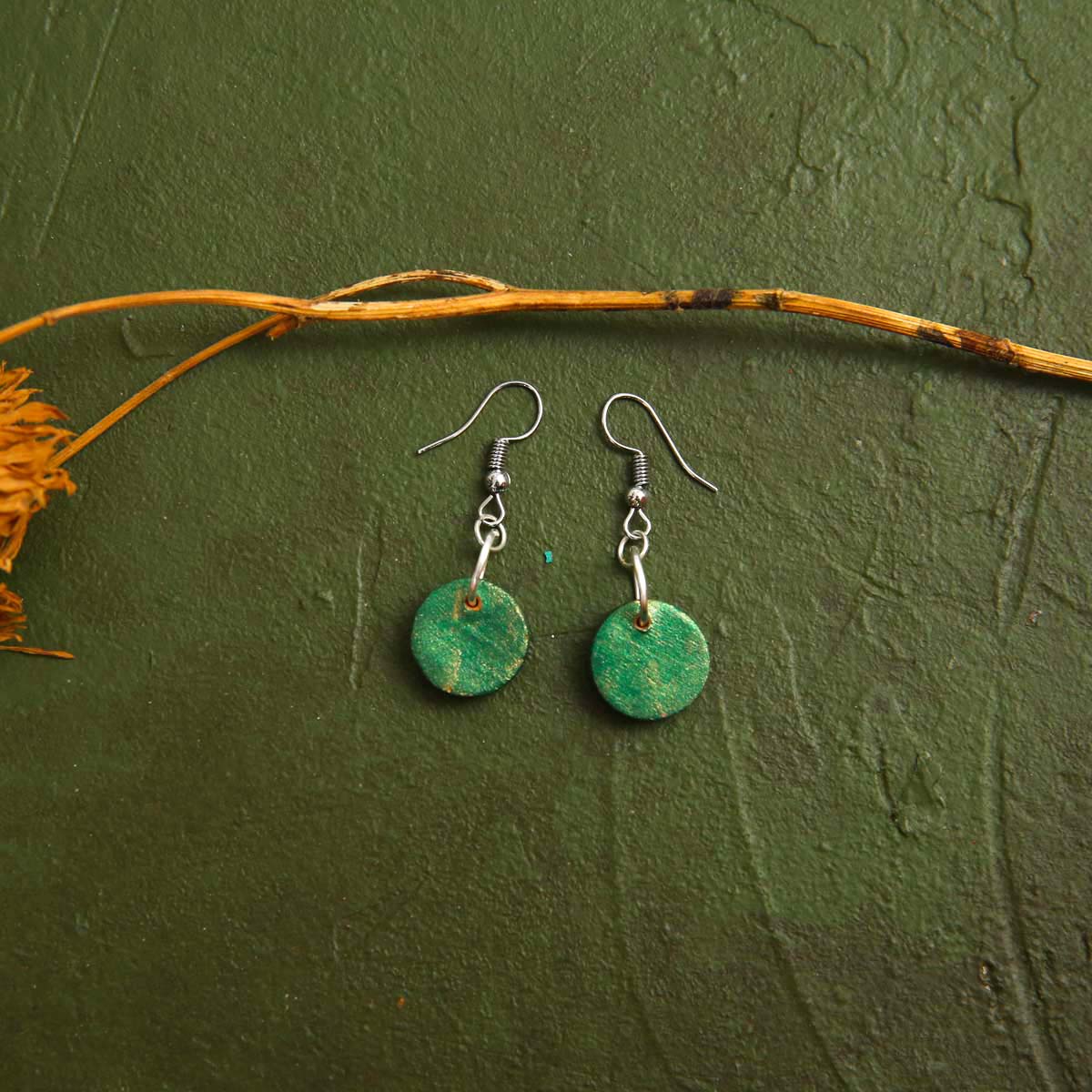 Shimmery Terracotta Earrings