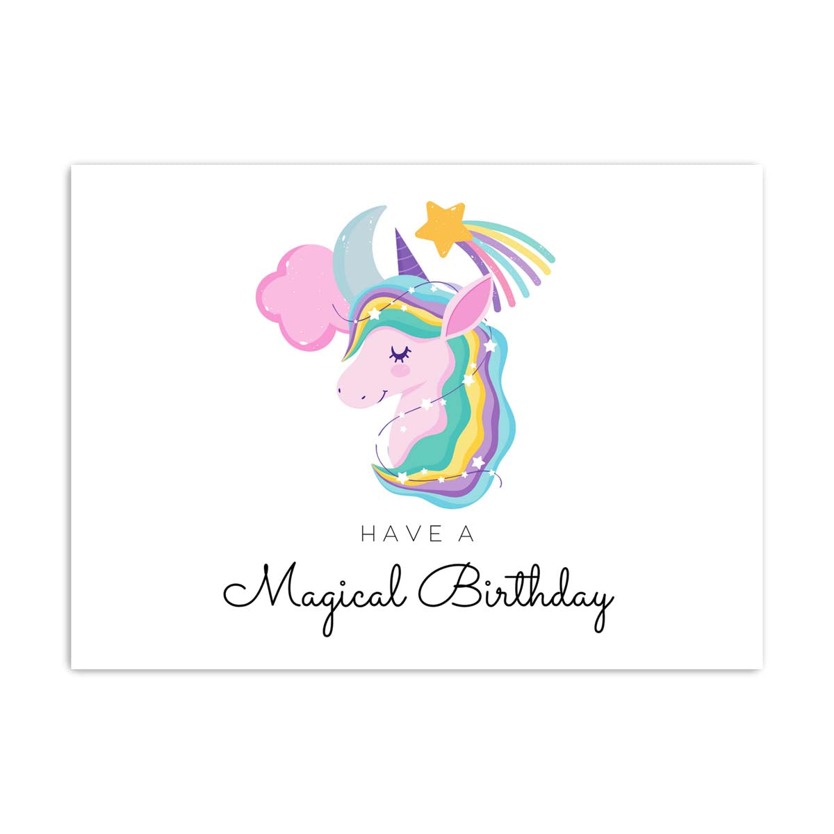 Magical birthday unicorn Card