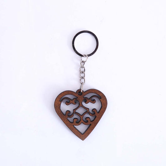 Decorative Wooden Heart Key Tag