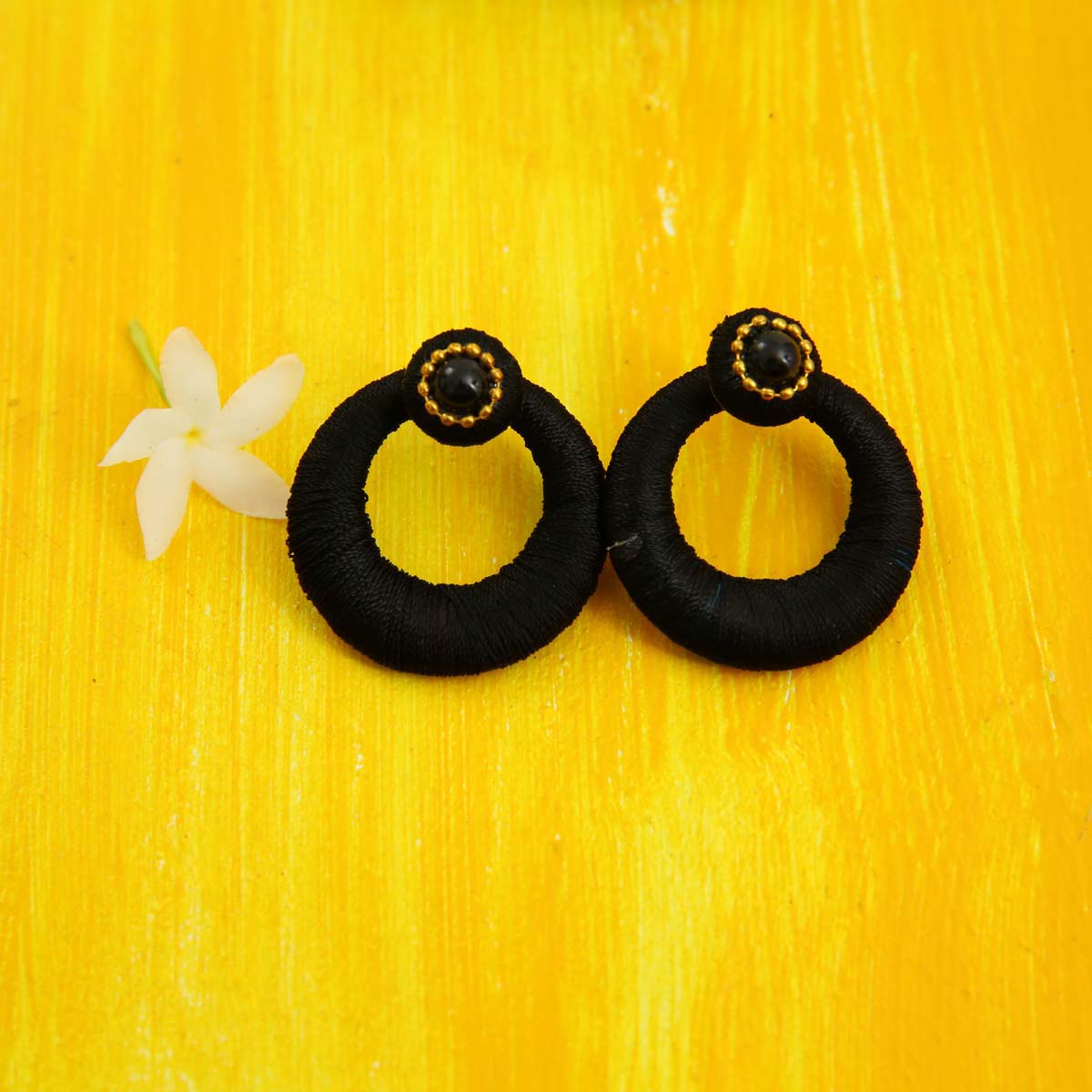 Charcoal Chadanbali Earrings