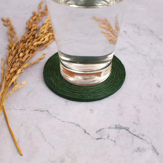 Emerald Paper Coaster Set