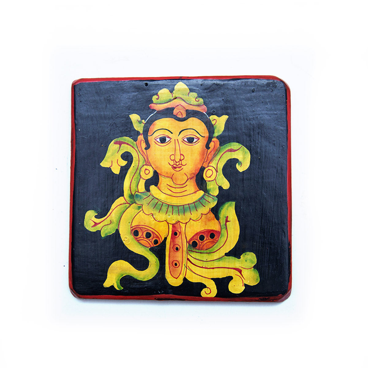 Female Traditional Wooden Coaster