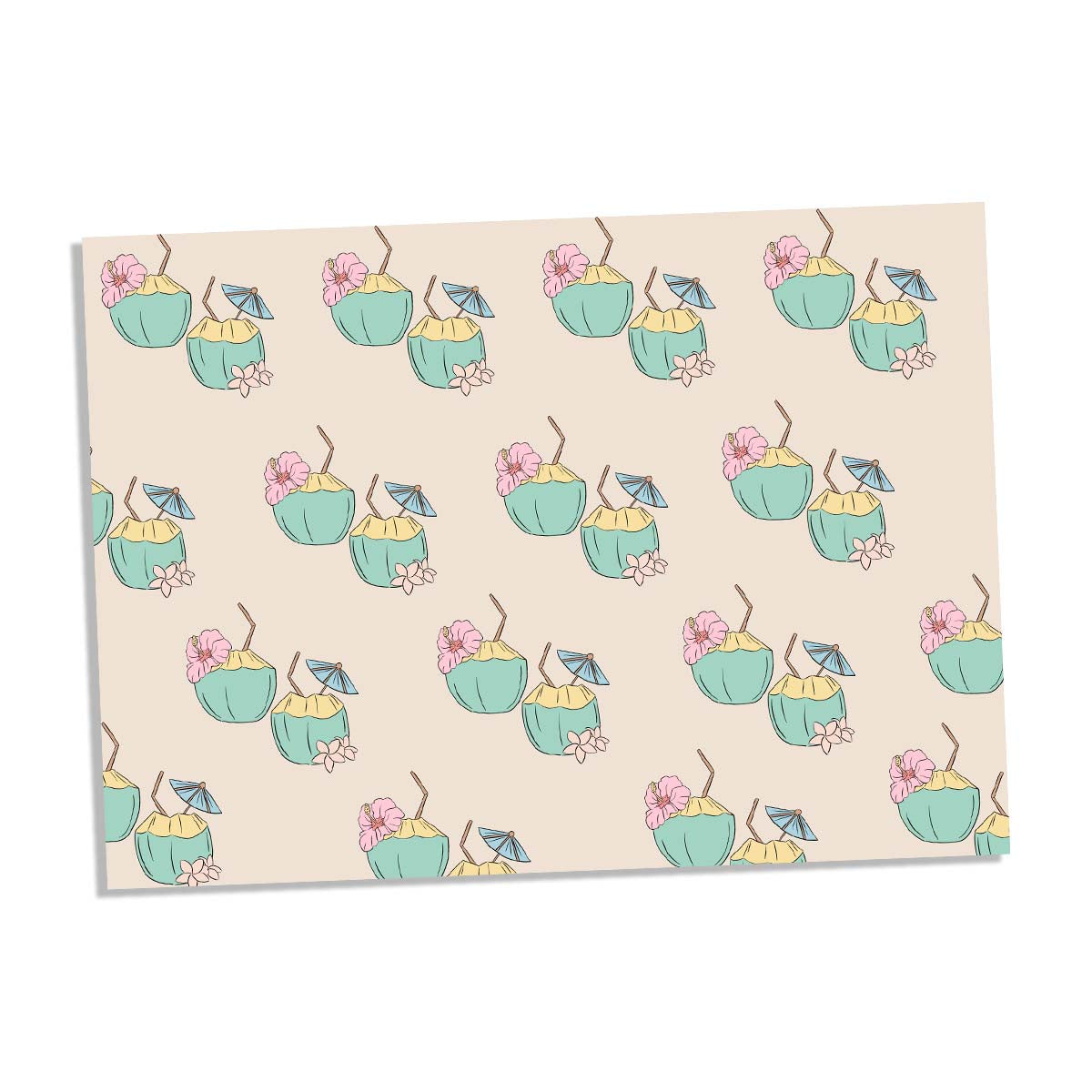 Pastel coconuts Greeting Card