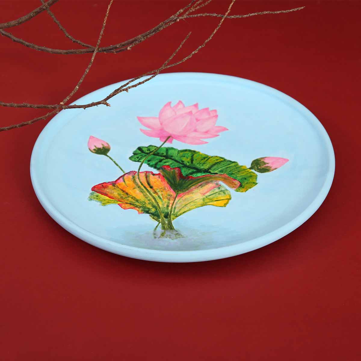 Blue Lotus Decorative Plate