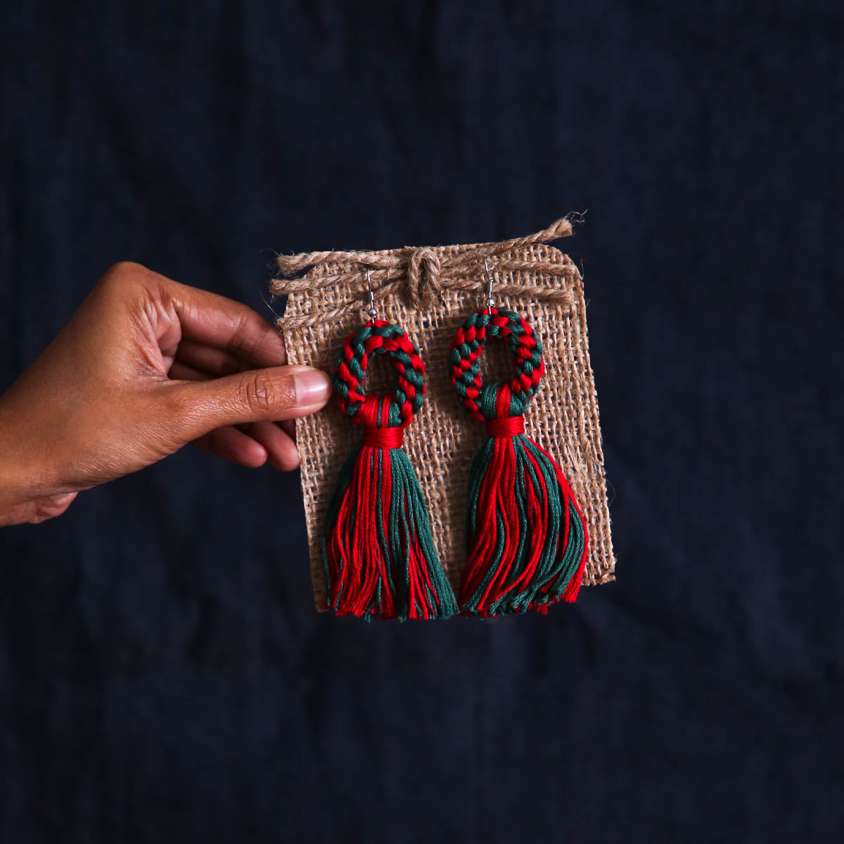 Wreath Macrame Earrings