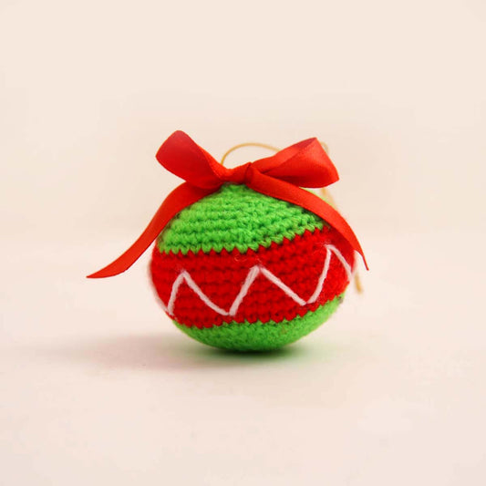 Green Crochet Christmas Bauble