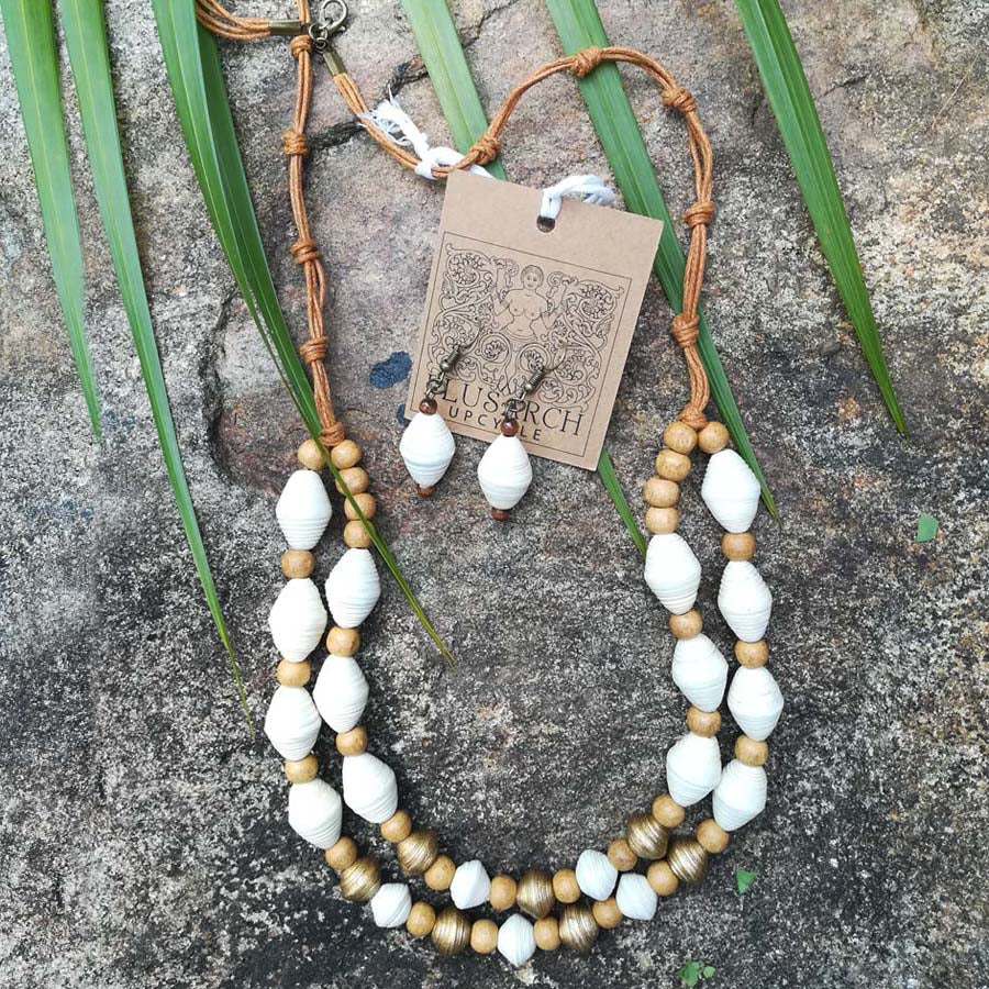 Double White Jewellery Set