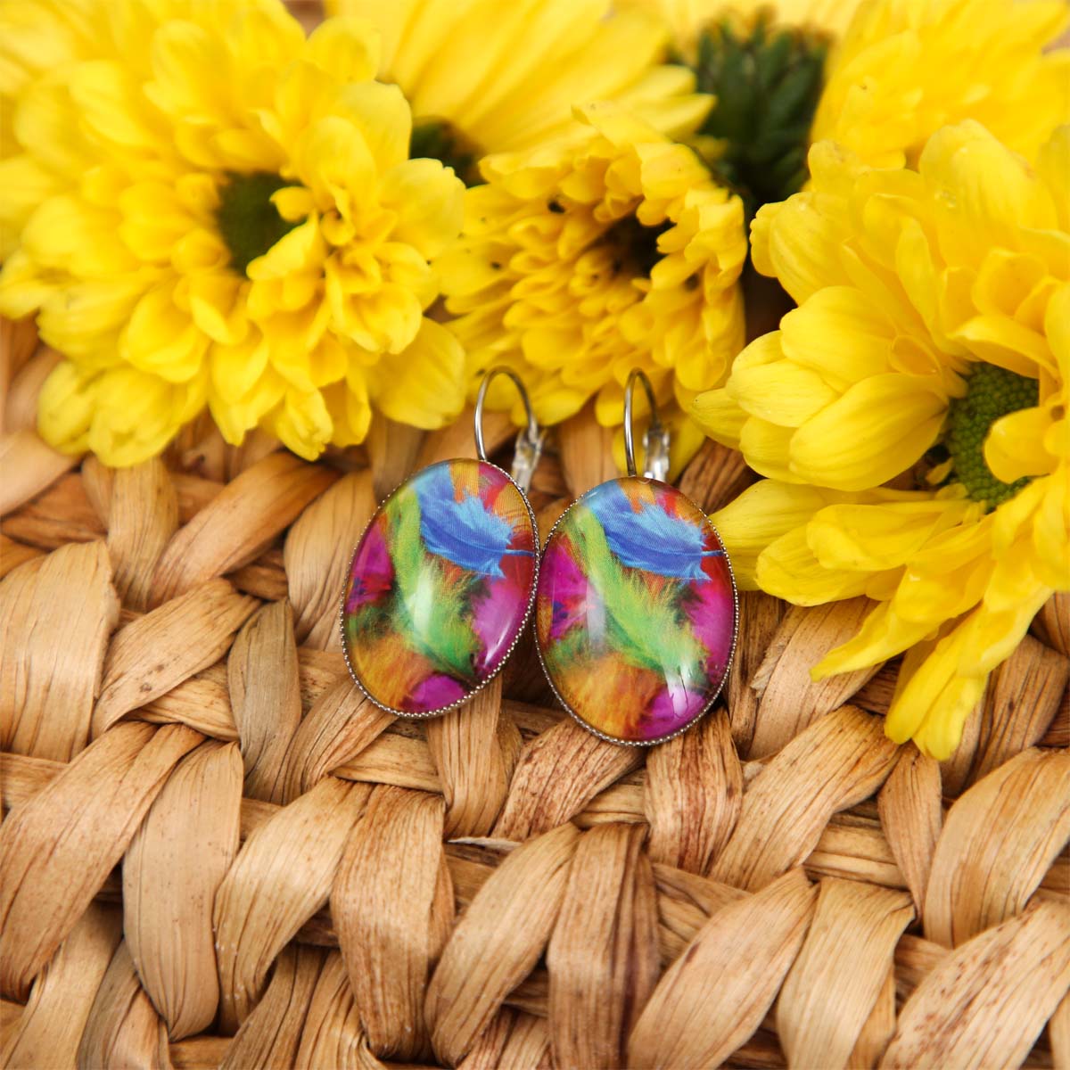 Feather Boa Earrings
