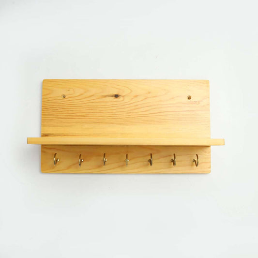 Wooden Key Holder With Shelf