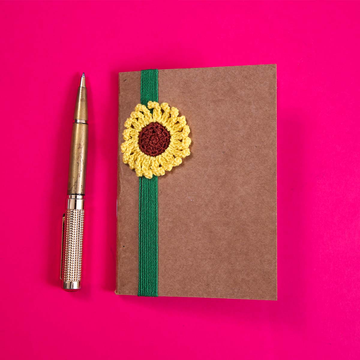 Sunflower Crochet Notebook