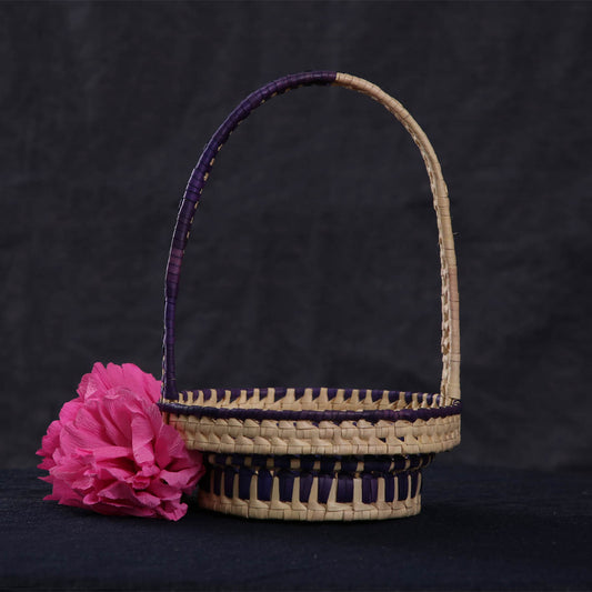 Purple Palmyrah Basket