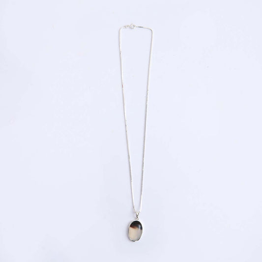 Silver Onyx Pendant & Chain