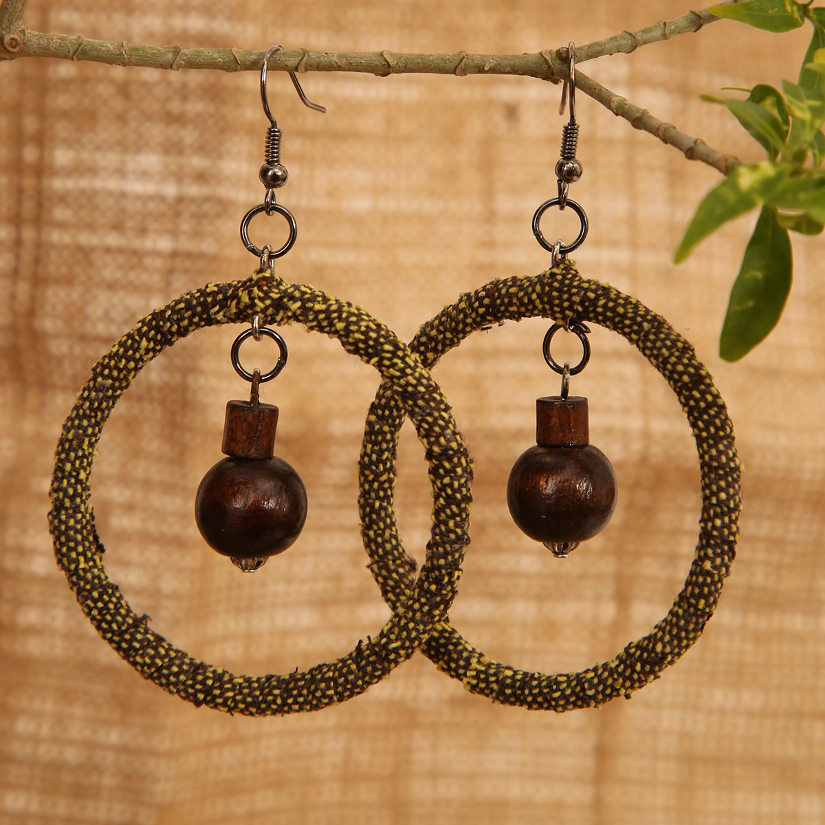 Olive Hoop Earrings