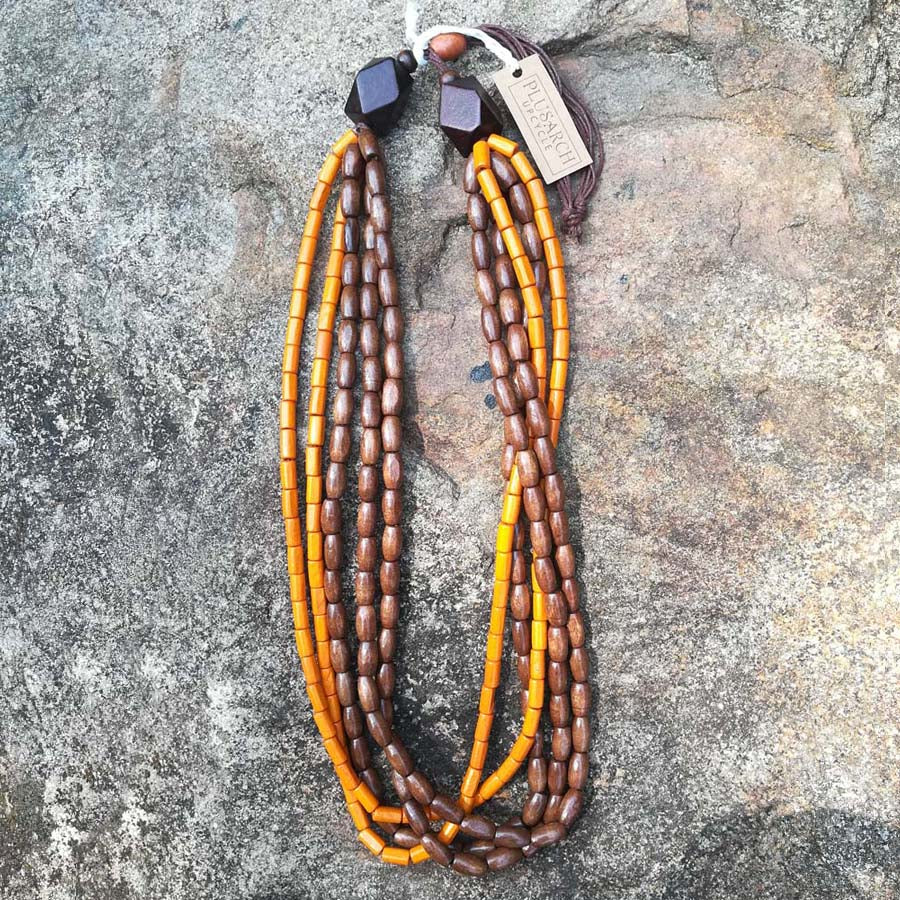 Two Toned Wooden Necklace