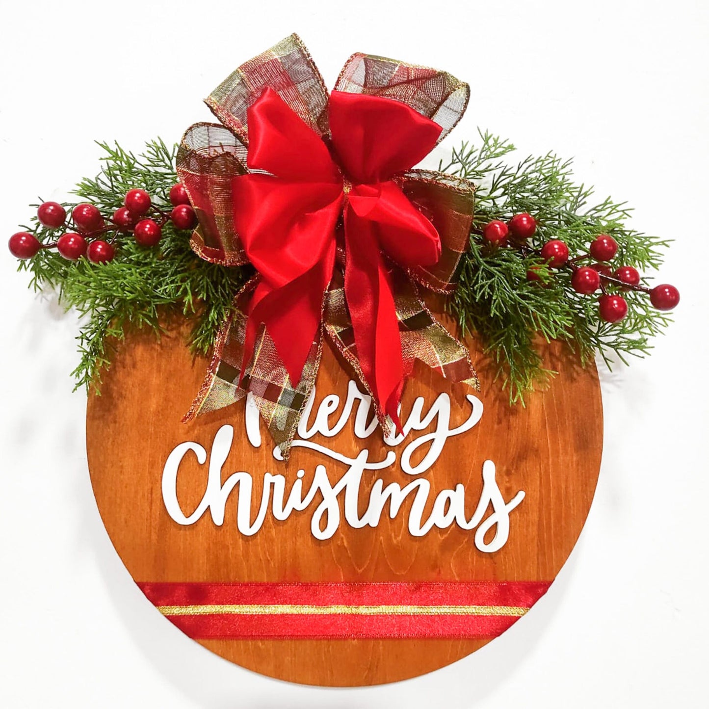 Christmas Raw Wooden Wreath