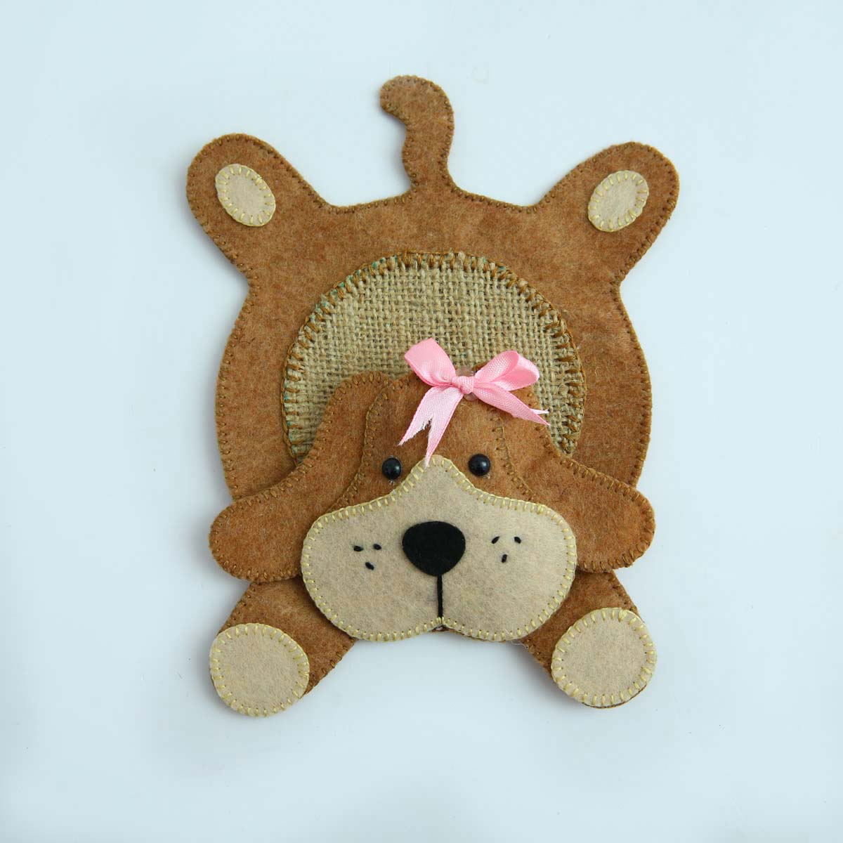 Pink Bow Pooch Coaster